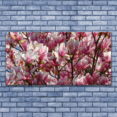 Canvas Wall art Branches flowers floral brown pink