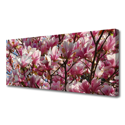 Canvas Wall art Branches flowers floral brown pink