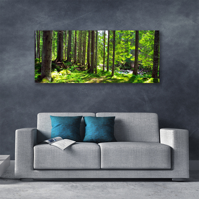 Canvas Wall art Forest nature brown green