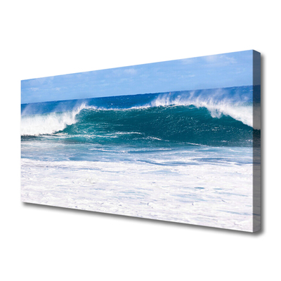 Canvas Wall art Sea landscape blue white