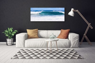 Canvas Wall art Sea landscape blue white