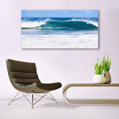 Canvas Wall art Sea landscape blue white