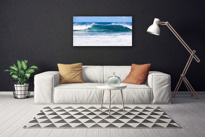 Canvas Wall art Sea landscape blue white