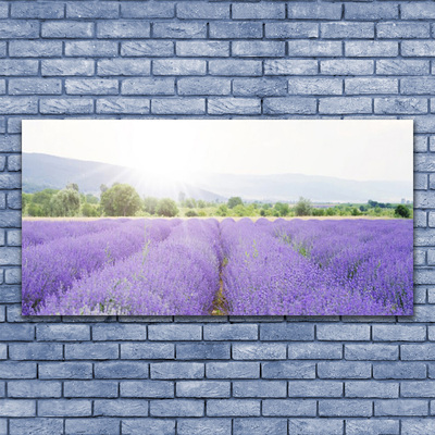 Canvas Wall art Meadow flowers nature purple