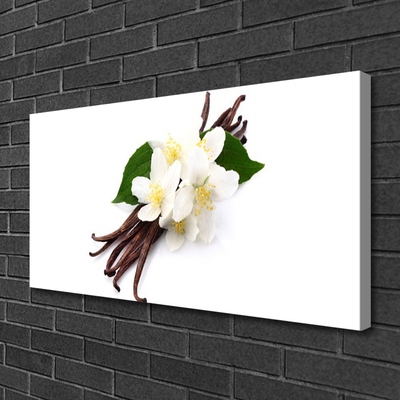 Canvas Wall art Vanilla floral brown white