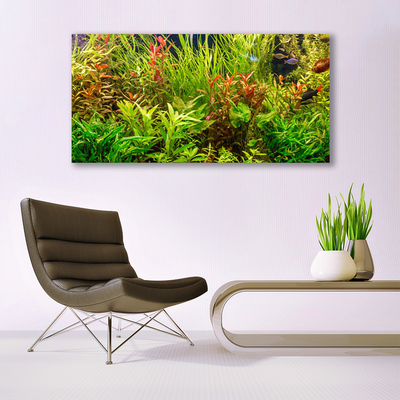 Canvas Wall art Plants floral green brown