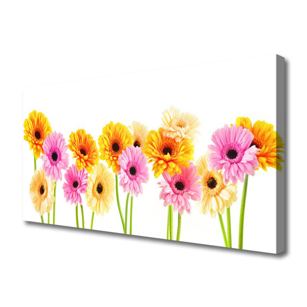 Canvas Wall art Flowers floral yellow pink green