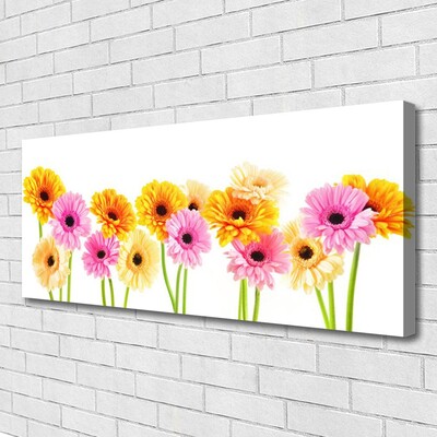 Canvas Wall art Flowers floral yellow pink green