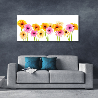 Canvas Wall art Flowers floral yellow pink green