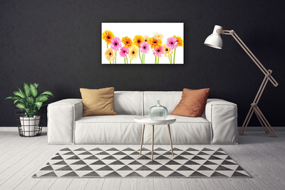 Canvas Wall art Flowers floral yellow pink green