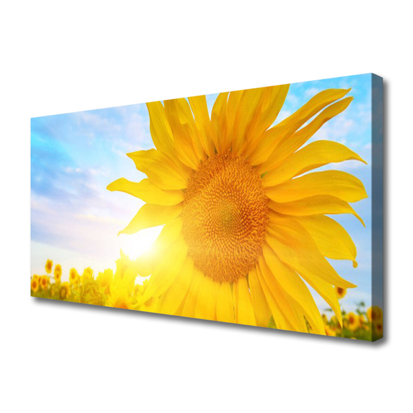 Canvas Wall art Sunflower floral yellow