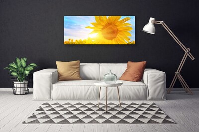 Canvas Wall art Sunflower floral yellow