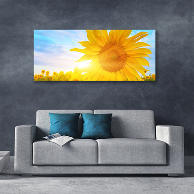 Canvas Wall art Sunflower floral yellow