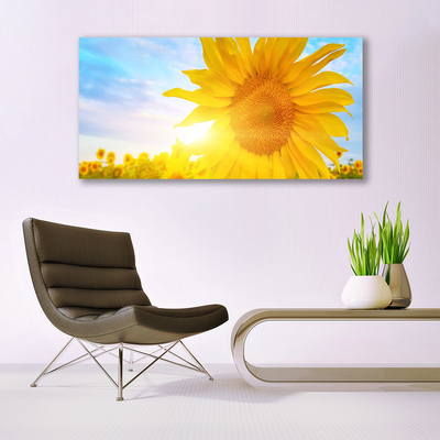 Canvas Wall art Sunflower floral yellow