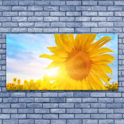 Canvas Wall art Sunflower floral yellow