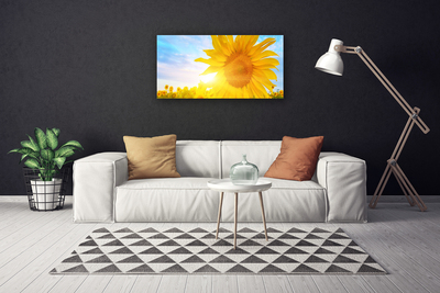 Canvas Wall art Sunflower floral yellow