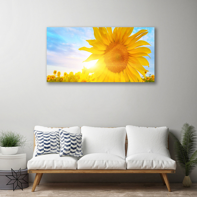 Canvas Wall art Sunflower floral yellow