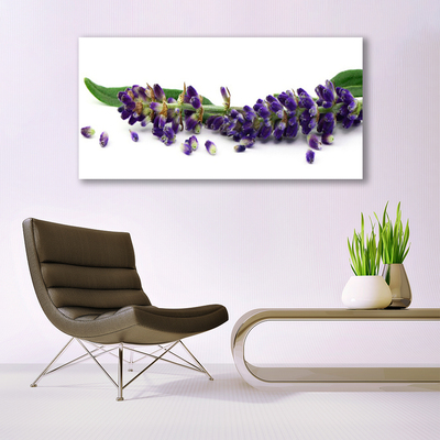 Canvas Wall art Petals floral purple green