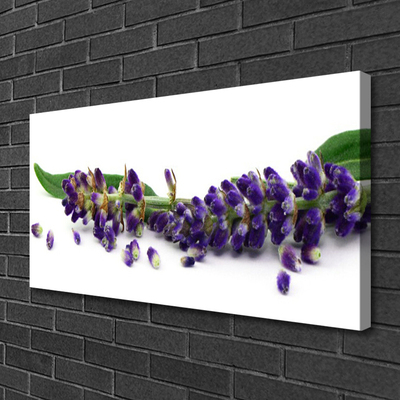 Canvas Wall art Petals floral purple green