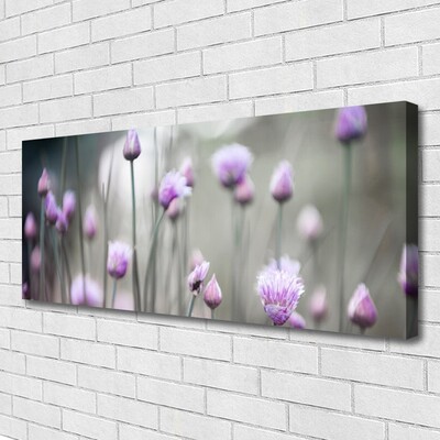 Canvas Wall art Flowers floral pink grey