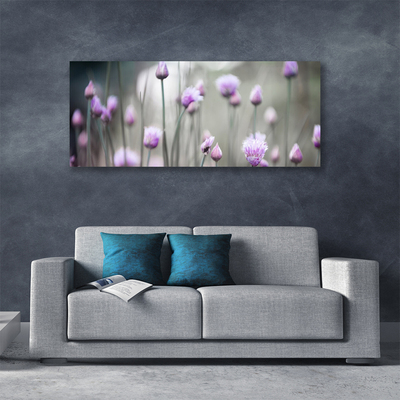 Canvas Wall art Flowers floral pink grey