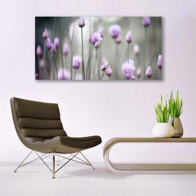 Canvas Wall art Flowers floral pink grey