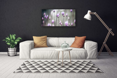 Canvas Wall art Flowers floral pink grey