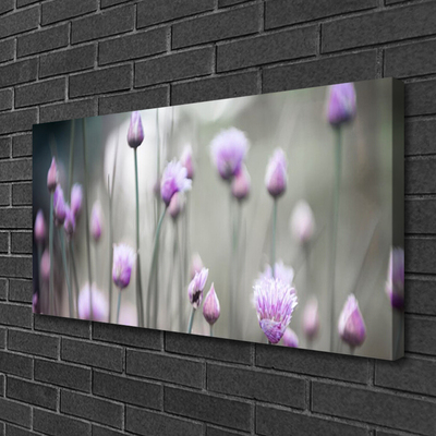 Canvas Wall art Flowers floral pink grey