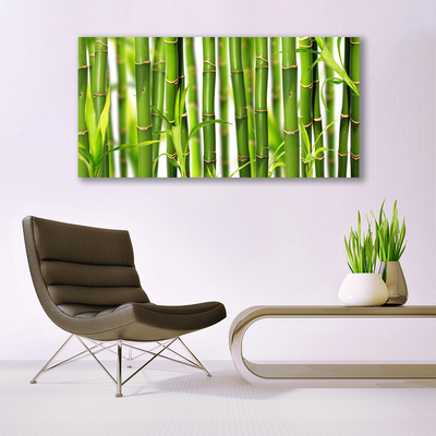 Canvas Wall art Bamboo stalks floral green