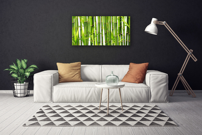 Canvas Wall art Bamboo stalks floral green