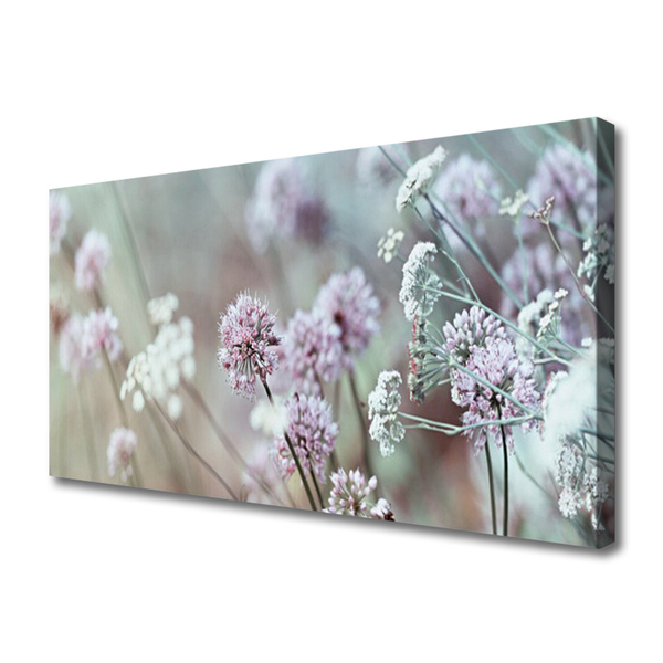 Canvas Wall art Flowers floral purple white