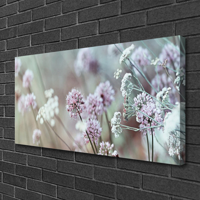 Canvas Wall art Flowers floral purple white