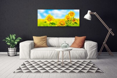 Canvas Wall art Sunflowers floral yellow