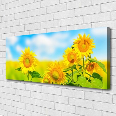 Canvas Wall art Sunflowers floral yellow