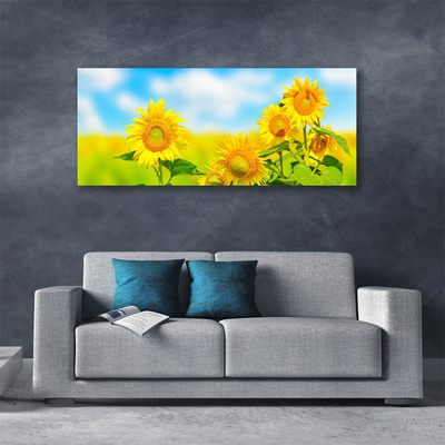 Canvas Wall art Sunflowers floral yellow