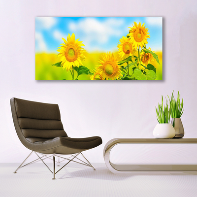 Canvas Wall art Sunflowers floral yellow