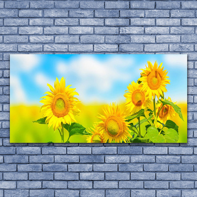 Canvas Wall art Sunflowers floral yellow