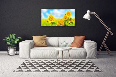 Canvas Wall art Sunflowers floral yellow