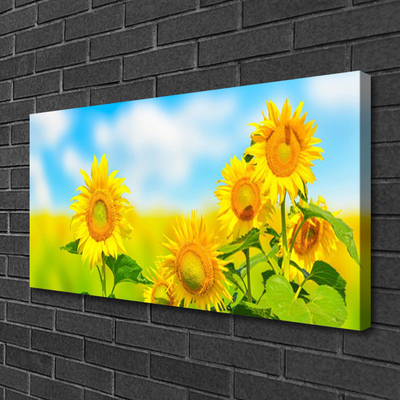 Canvas Wall art Sunflowers floral yellow