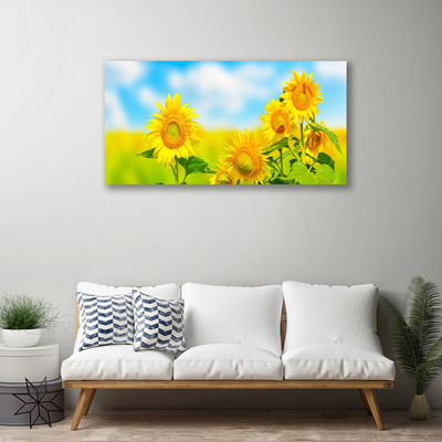 Canvas Wall art Sunflowers floral yellow