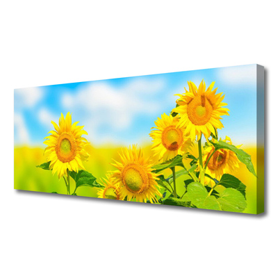 Canvas Wall art Sunflowers floral yellow