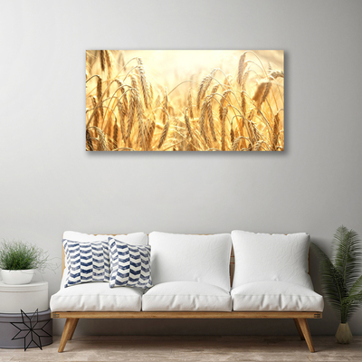 Canvas Wall art Wheat floral yellow