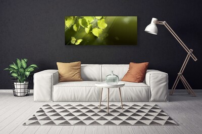 Canvas Wall art Butterfly leaves nature green