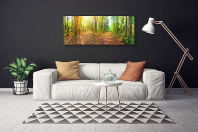 Canvas Wall art Forest nature brown green