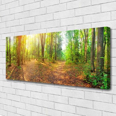 Canvas Wall art Forest nature brown green