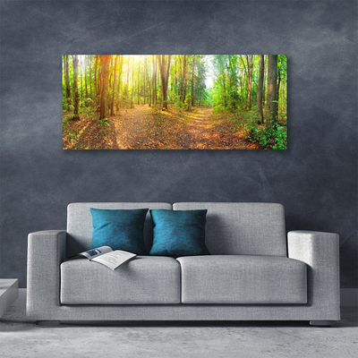 Canvas Wall art Forest nature brown green