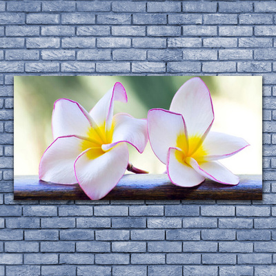 Canvas Wall art Flowers floral green pink