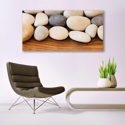 Canvas Wall art Stones art brown grey