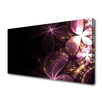 Canvas Wall art Abstract art black pink gold