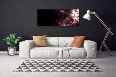 Canvas Wall art Abstract art black pink gold